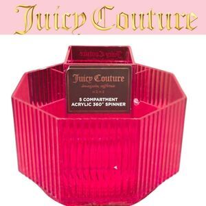 Juicy Couture Home 5-Compartment Fluted 360° Acrylic Spinner